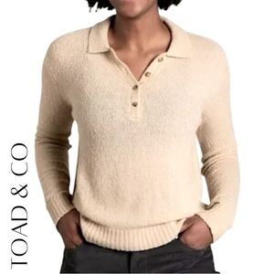Toad & Co Cotati collared sweater size M